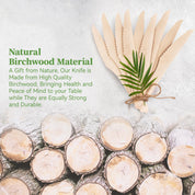 Compostable Splinter - Free Wooden Fork, Knife & Spoon Cutlery Set｜BPA - Free, Non - toxic - ECOlipak