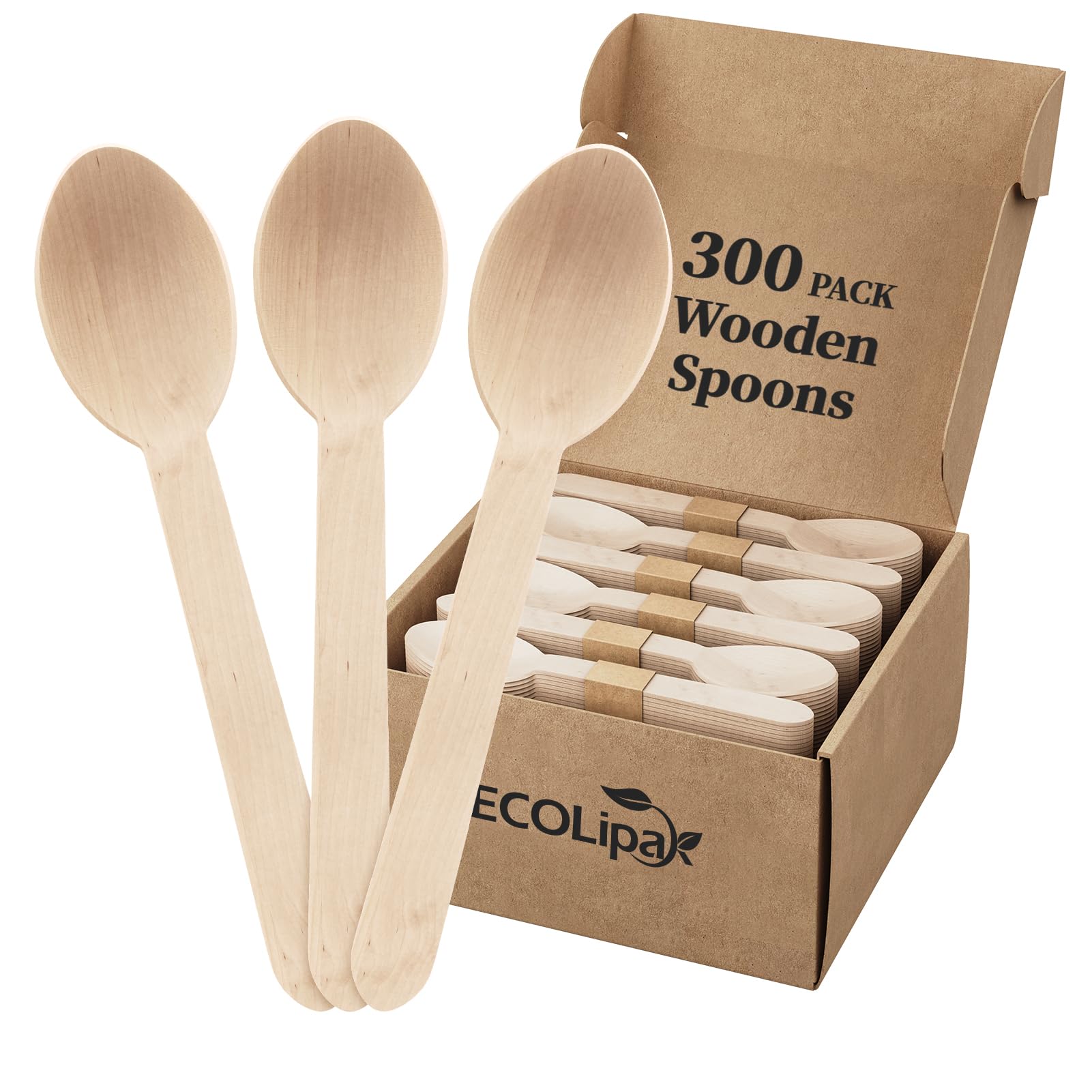 Compostable Splinter - Free Wooden Fork, Knife & Spoon Cutlery Set｜BPA - Free, Non - toxic - ECOlipak