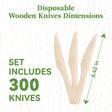 Compostable Splinter - Free Wooden Fork, Knife & Spoon Cutlery Set｜BPA - Free, Non - toxic - ECOlipak