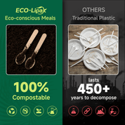 Compostable Splinter - Free Wooden Fork, Knife & Spoon Cutlery Set｜BPA - Free, Non - toxic - ECO - Lipak