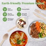 Compostable Splinter - Free Wooden Fork, Knife & Spoon Cutlery Set｜BPA - Free, Non - toxic - ECOlipak
