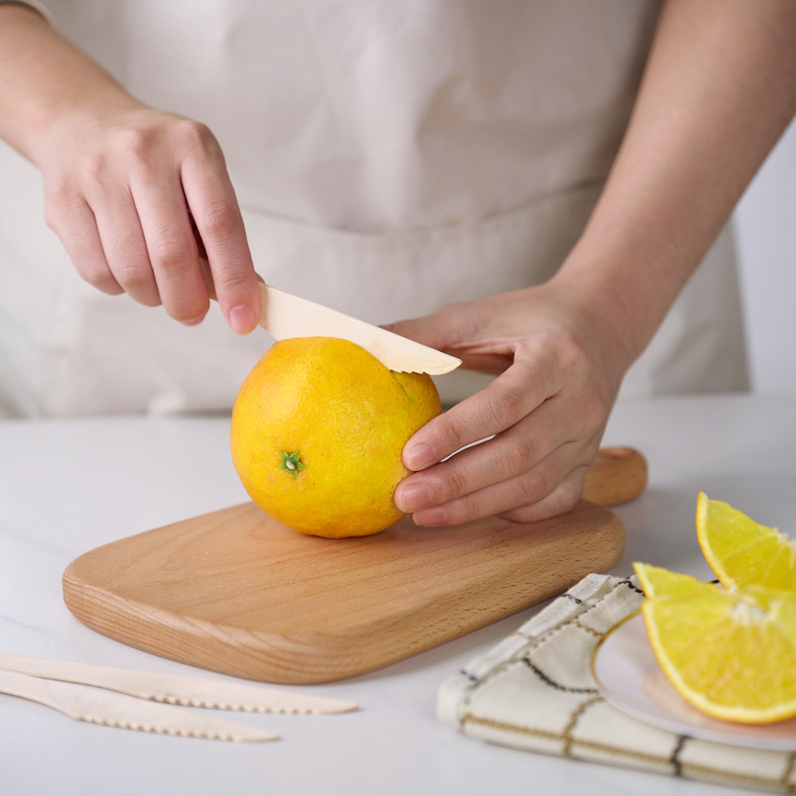 Compostable Splinter - Free Wooden Fork, Knife & Spoon Cutlery Set｜BPA - Free, Non - toxic - ECOlipak