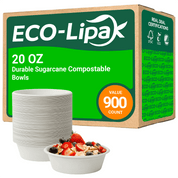 Durable Sugarcane Compostable Bowls｜BPI Certified, BPA - Free - ECOlipak