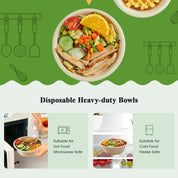 Durable Sugarcane Compostable Bowls｜BPI Certified, BPA - Free - ECOlipak