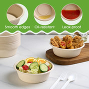 Durable Sugarcane Compostable Bowls｜BPI Certified, BPA - Free - ECOlipak
