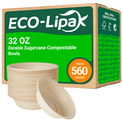Durable Sugarcane Compostable Bowls｜BPI Certified, BPA - Free - ECOlipak