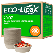 Durable Sugarcane Compostable Bowls｜BPI Certified, BPA - Free - ECOlipak