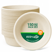 Durable Sugarcane Compostable Bowls｜BPI Certified, PFAS-Free, BPA-Free - ECO-Lipak