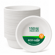 Durable Sugarcane Compostable Bowls｜BPI Certified, PFAS-Free, BPA-Free - ECO-Lipak