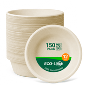 Durable Sugarcane Compostable Bowls｜BPI Certified, PFAS-Free, BPA-Free - ECO-Lipak