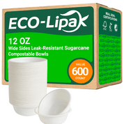 Durable Sugarcane Compostable Bowls｜PFAS-Free, BPA-Free - ECO-Lipak