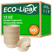 Durable Sugarcane Compostable Bowls｜PFAS-Free, BPA-Free - ECO-Lipak