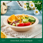 Compostable Sugarcane Wide-rimmed Bowls