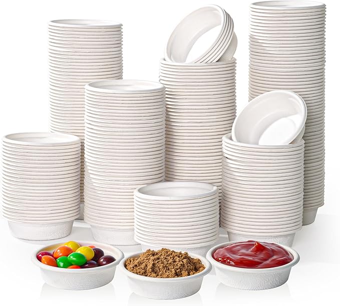 Compostable White Sugarcane Cups