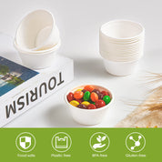 Compostable White Sugarcane Cups