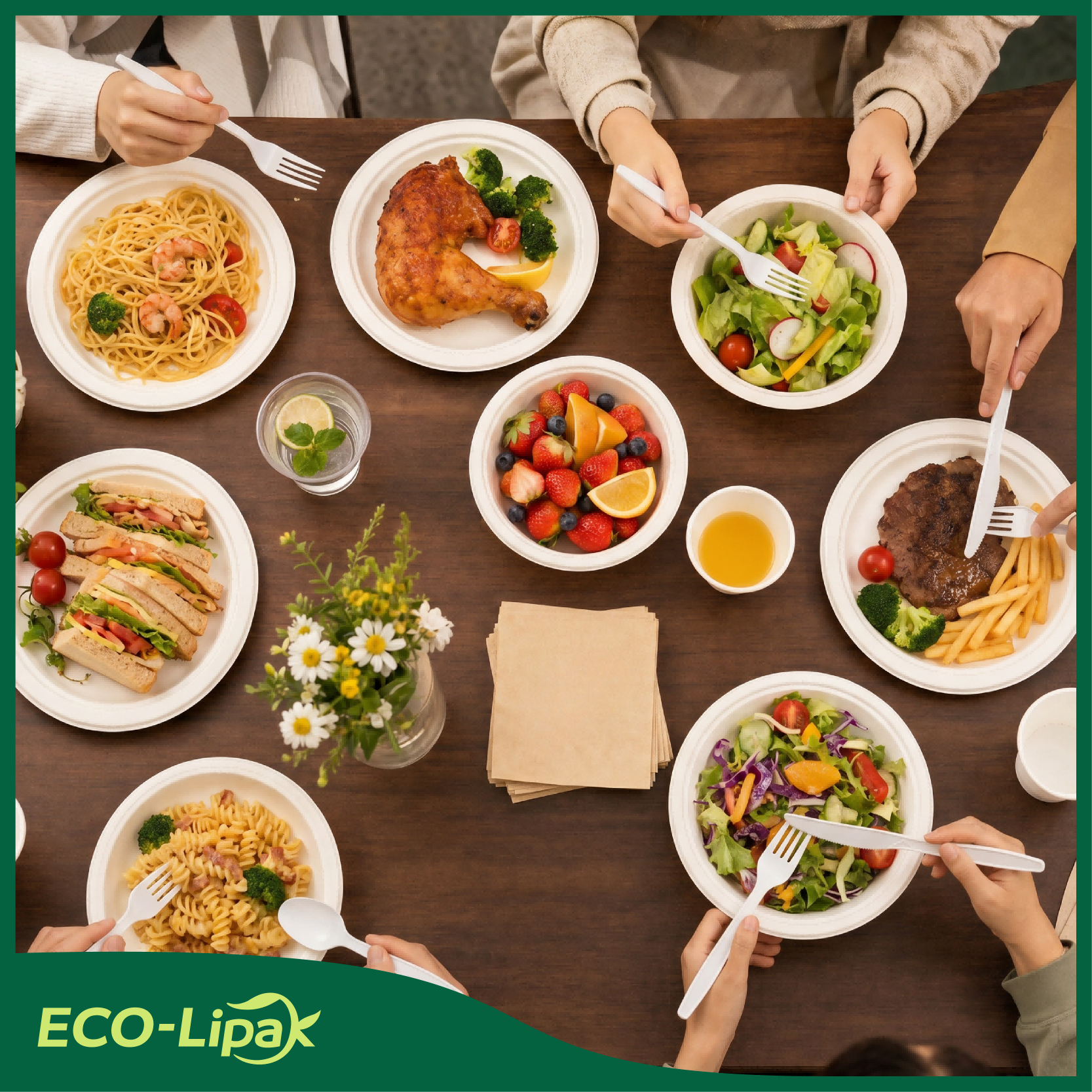 Heavy - Duty Heat - Resistant CPLA Fork, Knife & Spoon Compostable Cutlery｜BPA - Free, Non - toxic - ECO - Lipak