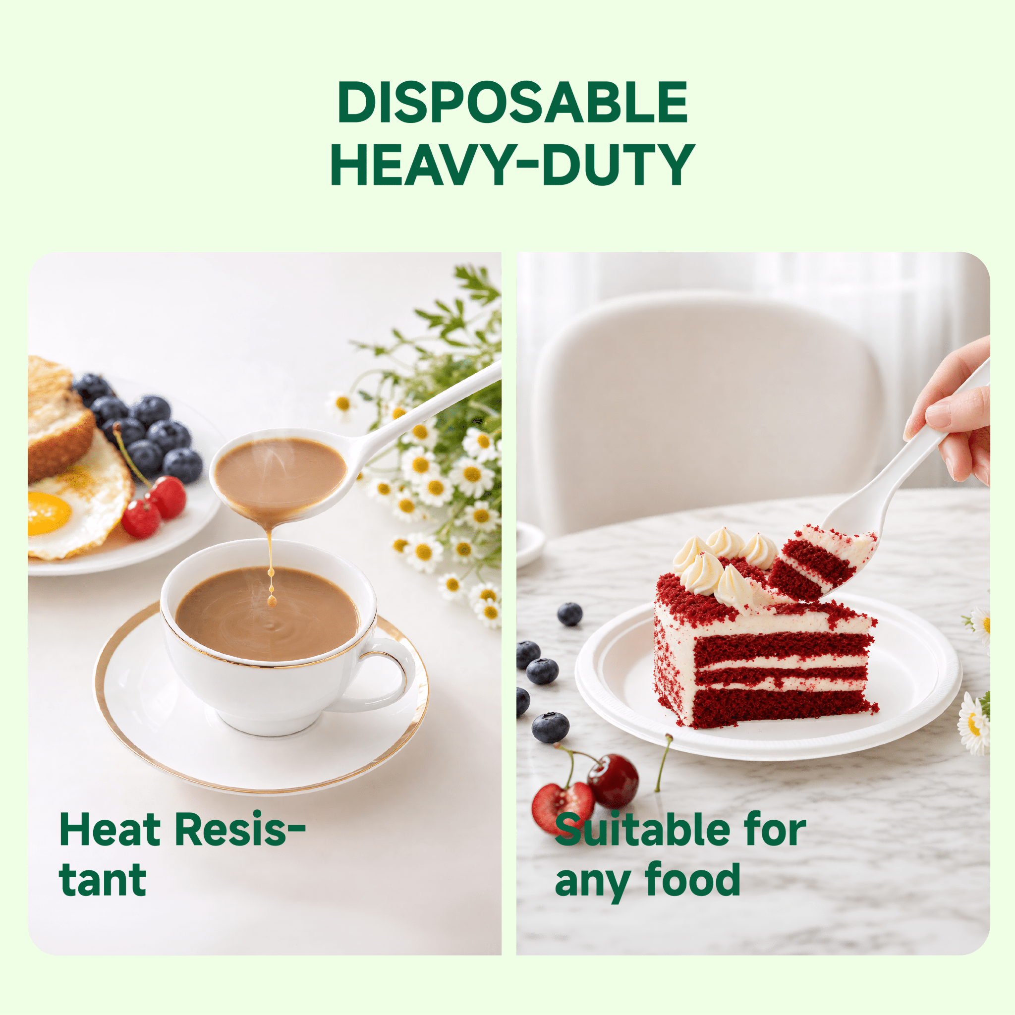 Heavy - Duty Heat - Resistant CPLA Fork, Knife & Spoon Compostable Cutlery｜BPA - Free, Non - toxic - ECO - Lipak