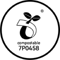 This is the OK compost INDUSTRIAL logo. It indicates that products with this mark meet the requirements for industrial composting, meaning they can break down into natural substances like water, carbon dioxide, and biomass under industrial composting conditions within a specific time frame. 