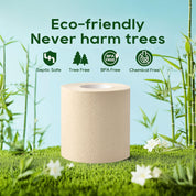 2-Ply Lint-Free Absorbent Natural Bamboo Toilet Paper | Septic-Safe, Non-Toxic