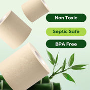 2-Ply Lint-Free Absorbent Natural Bamboo Toilet Paper | Septic-Safe, Non-Toxic