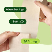 2-Ply Lint-Free Absorbent Natural Bamboo Toilet Paper | Septic-Safe, Non-Toxic