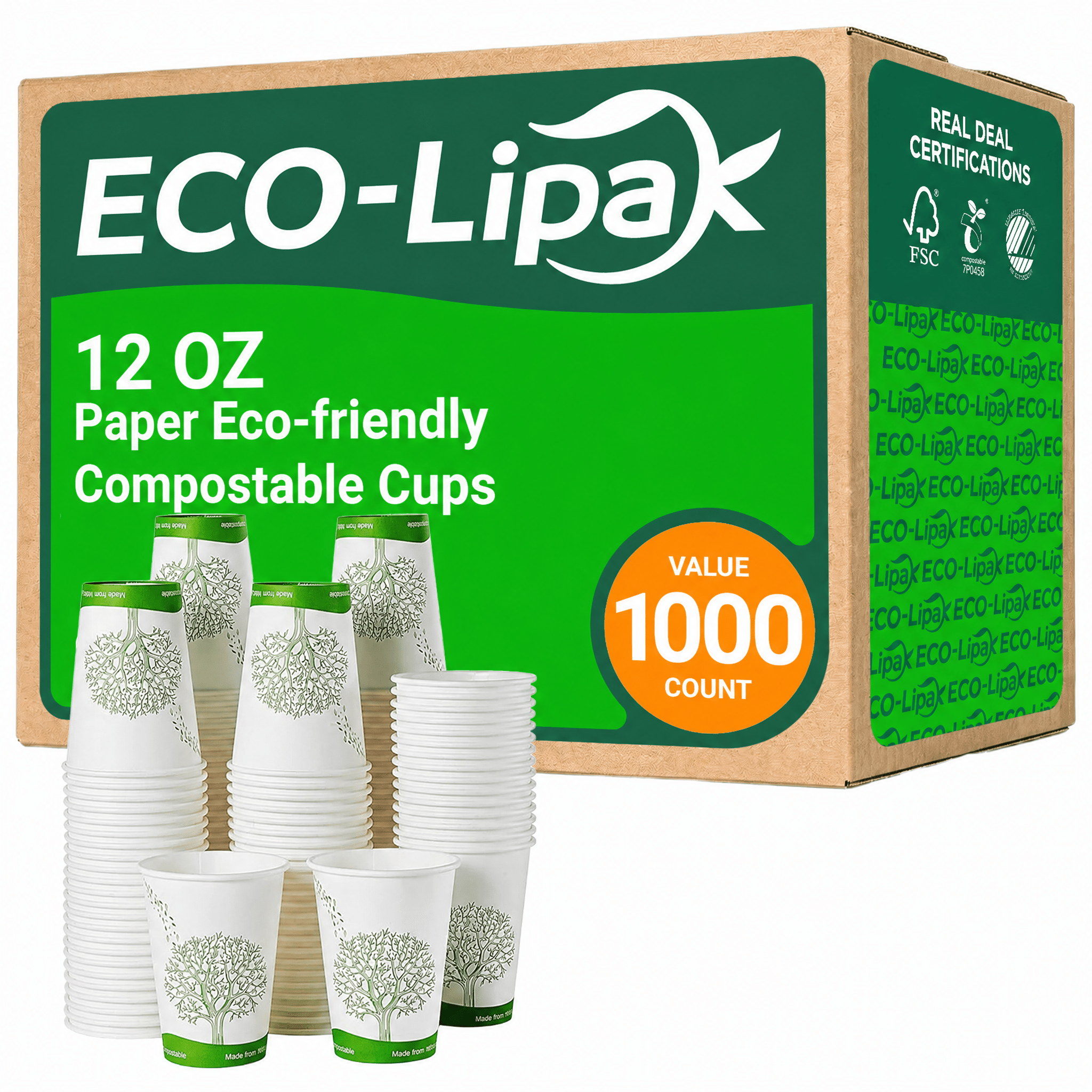 Paper Eco-friendly Compostable Cups｜Leak-Resistant, BPA-Free - ECO-Lipak