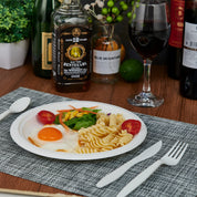 Round Cut - Resistant Sugarcane Compostable Plates｜PFAS - Free, BPA - Free - ECOlipak