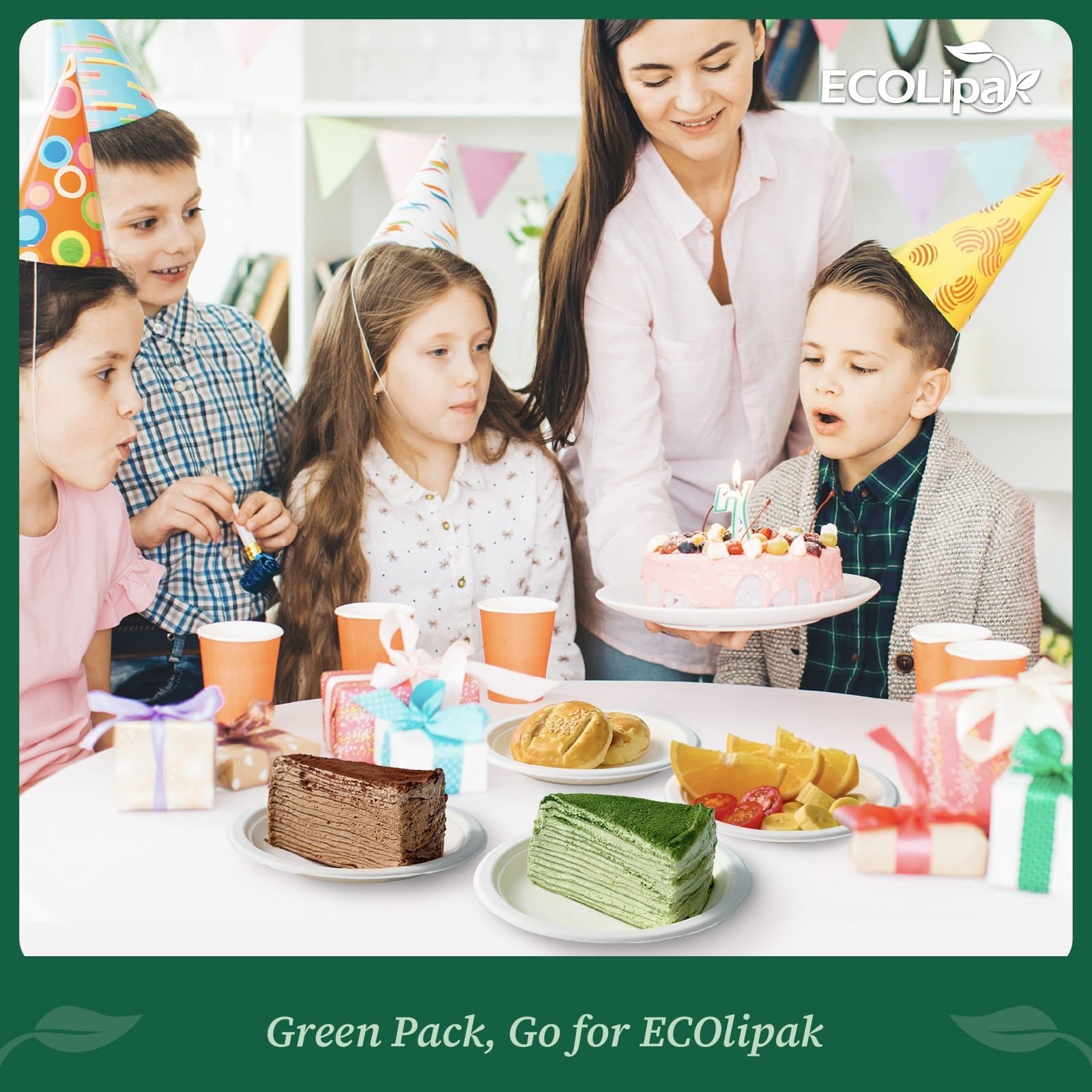 Round Cut - Resistant Sugarcane Compostable Plates｜PFAS - Free, BPA - Free - ECOlipak