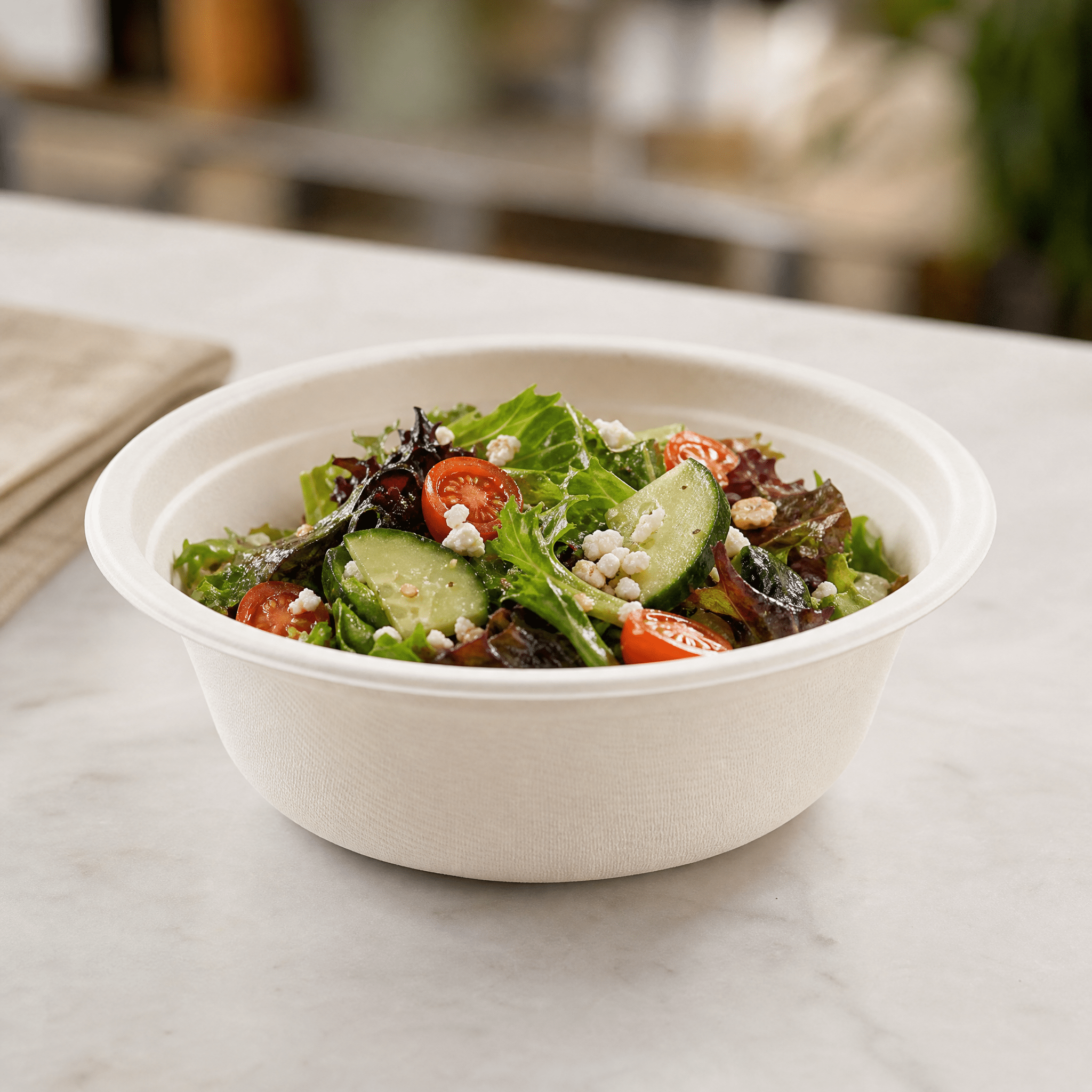 SALE | 16oz Durable White Sugarcane Compostable Bowls｜BPI Certified, PFAS-Free, BPA-Free - ECO-Lipak