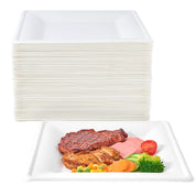 Square Heavy - Duty Compostable Plates｜BPA - Free, Cut - Resistant - ECOlipak