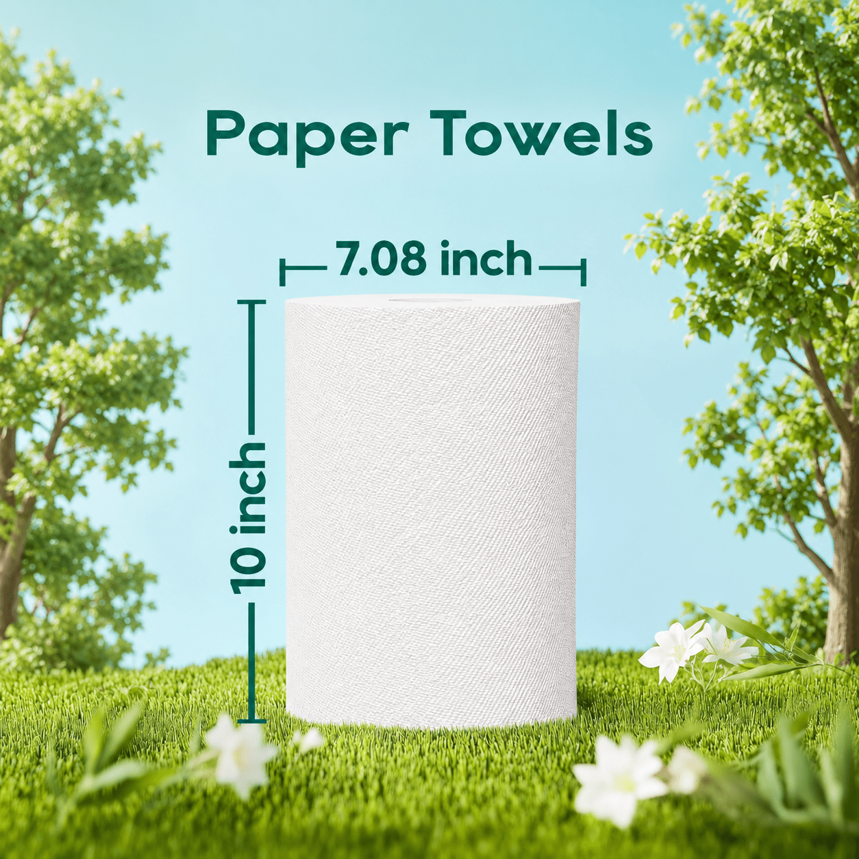 TAD Paper Towels 10inch x 800 Sheets, 6 Rolls | Commercial Automatic Dispenser Towels - ECO-Lipak
