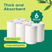 TAD Paper Towels 10inch x 800 Sheets, 6 Rolls | Commercial Automatic Dispenser Towels - ECO-Lipak