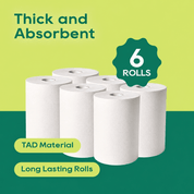 TAD Paper Towels 10inch x 800 Sheets, 6 Rolls | Commercial Automatic Dispenser Towels - ECO-Lipak
