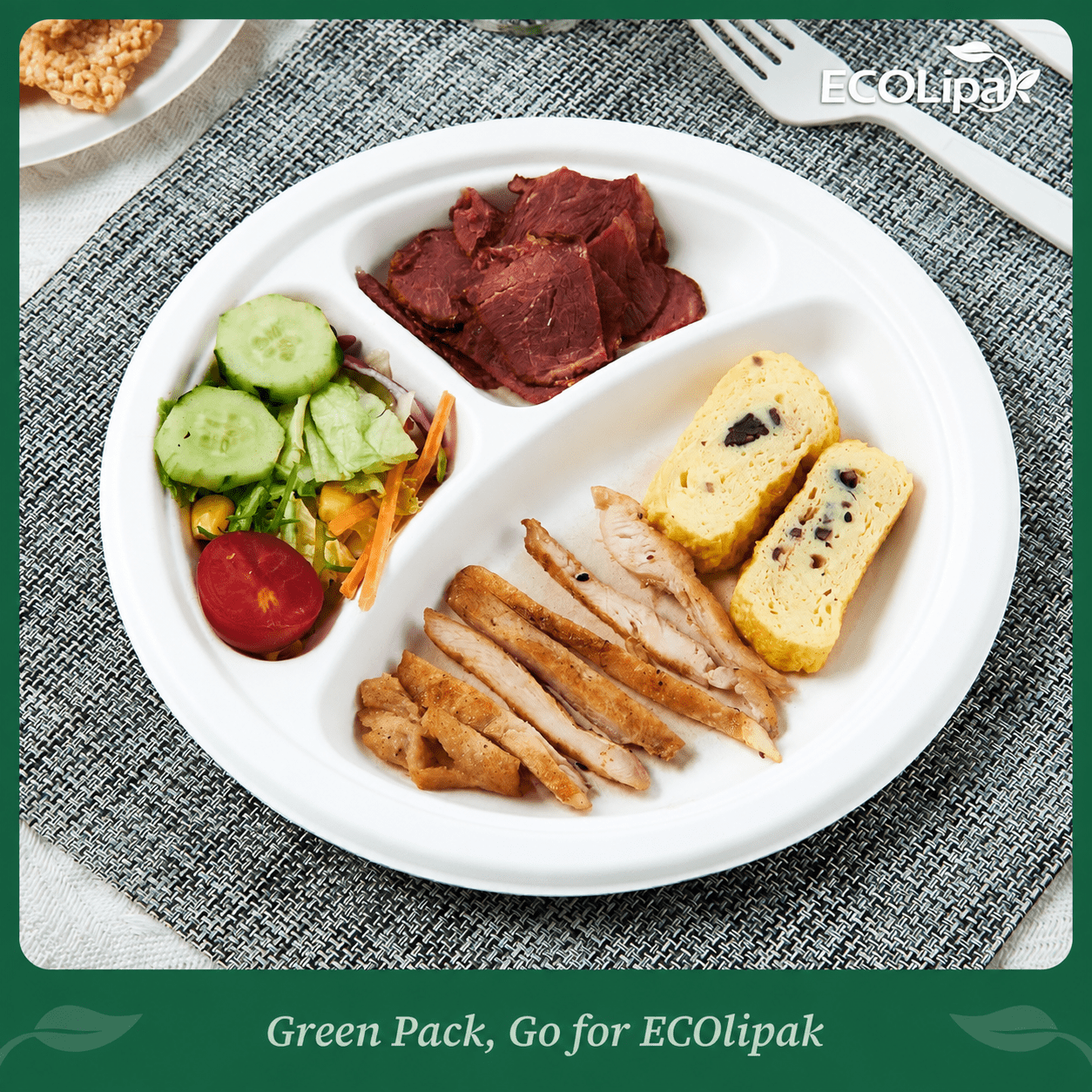 White All-in-One Food & Drink Serving Set for Catering & Gatherings - ECO-Lipak