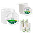 White All-in-One Food & Drink Serving Set for Catering & Gatherings - ECO-Lipak