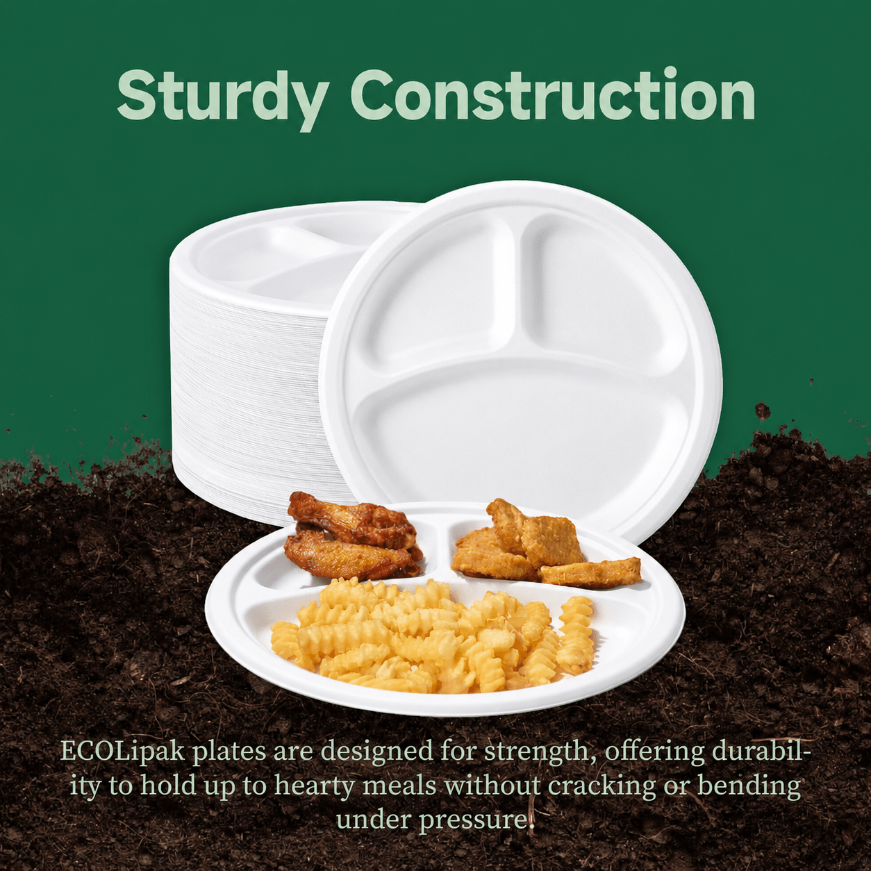 White All-in-One Food & Drink Serving Set for Catering & Gatherings - ECO-Lipak