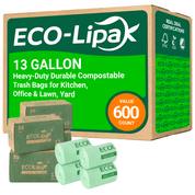 Wholesale 13 Gallon Heavy - Duty BPI Certified Compostable Trash Bags – 600/Carton - ECO - Lipak