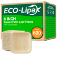 Wholesale 6" Square Palm Leaf Plates – 600/Carton - ECOlipak