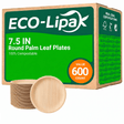 Wholesale 7.5 in Round Palm Leaf Plates – 600/Carton - ECO-Lipak