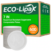 Wholesale Compostable Round Sugarcane Plates – 6/7/9/10 in | Bulk Cartons - ECO-Lipak